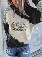 Load image into Gallery viewer, Women&#39;s cute cow print hoodie
