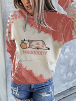 Load image into Gallery viewer, Women&#39;s cute cow print hoodie
