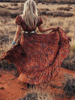 Load image into Gallery viewer, Cowgirl Button Down Paisley Tribal Dress
