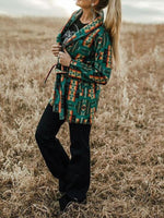 Load image into Gallery viewer, Women&#39;s Western Ethnic Print Coat
