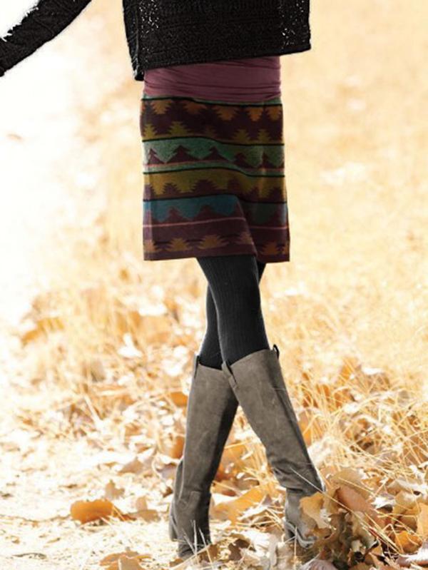 Women's Vintage Print Skirt