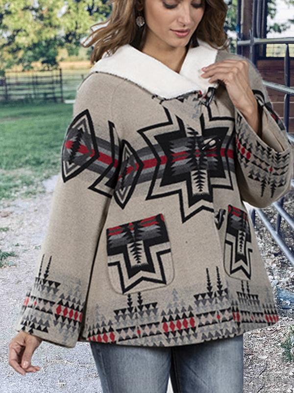 Woman Plus Size Plain Casual Outerwear