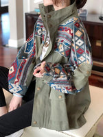 Load image into Gallery viewer, Vintage Aztec Print Coat
