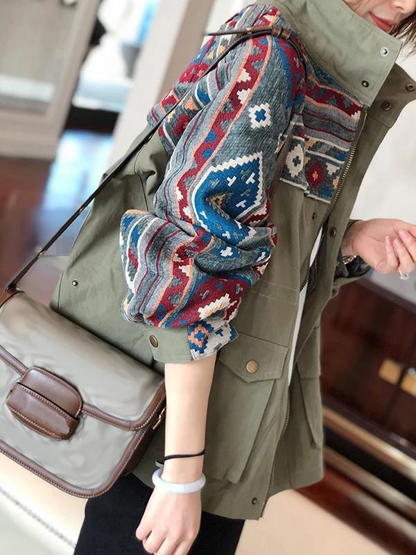 Vintage Aztec Print Coat