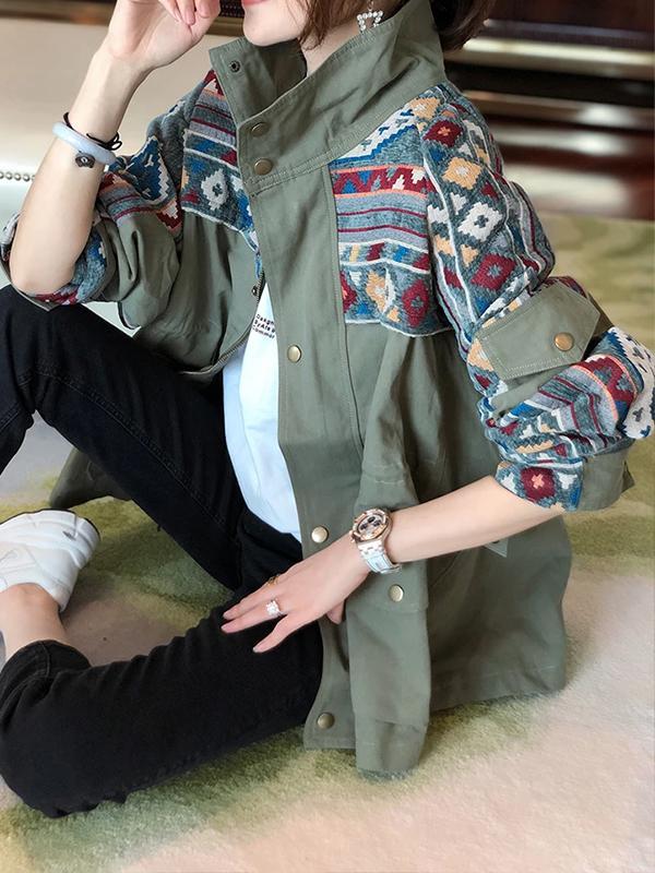 Vintage Aztec Print Coat