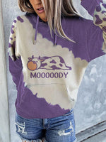 Load image into Gallery viewer, Women&#39;s cute cow print hoodie
