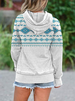 Load image into Gallery viewer, Women&#39;s Western Printed Pocket Hoodie
