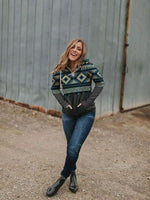 Load image into Gallery viewer, Ladies Western Pattern Patchwork Print Hoodie
