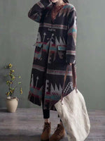 Load image into Gallery viewer, Coat&amp;Jacket Diamond lattice conventional printing Micro-elasticity Acrylic Autumn Winter Retro
