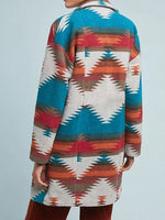 Load image into Gallery viewer, Ladies Vintage Western Check Print Long Sleeve Jacket
