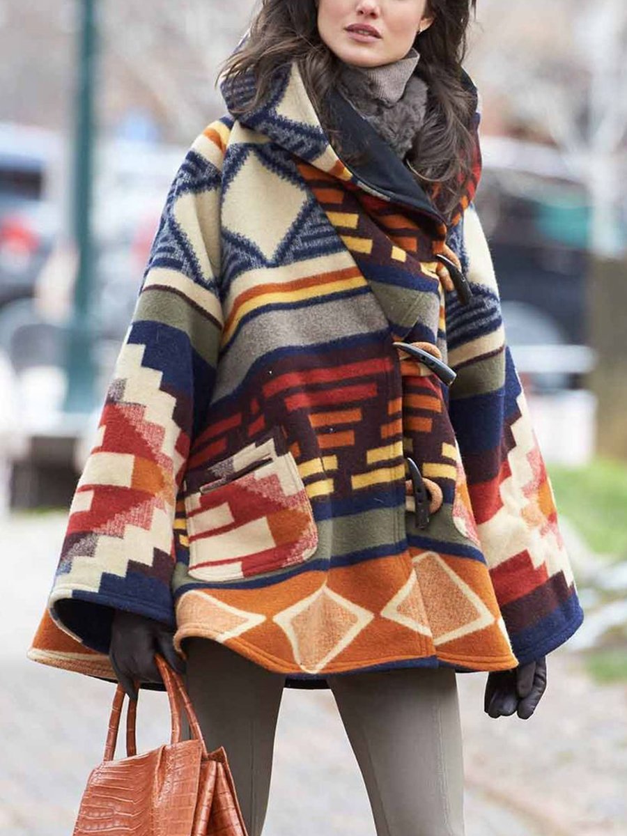 Women's Western Ethnic Print Long Sleeve Jacket