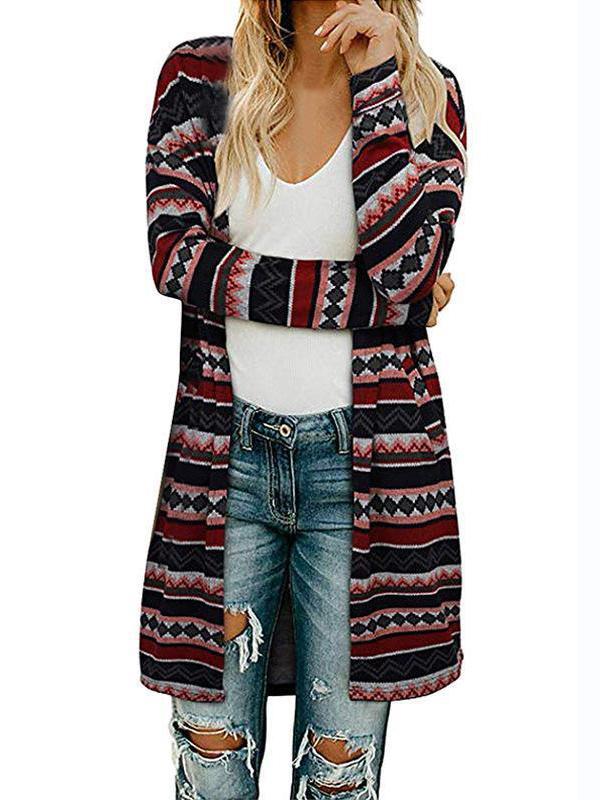 Women's Casual Ethnic Printed Cardigan
