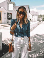 Load image into Gallery viewer, Women&#39;s Sexy Denim Shirt
