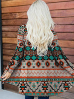 Load image into Gallery viewer, Blouse tribe conventional printing Micro-elasticity Cotton-Blend Spring Autumn Retro
