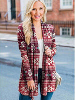 Load image into Gallery viewer, Blouse tribe conventional printing Micro-elasticity Cotton-Blend Spring Autumn Retro
