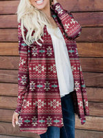 Load image into Gallery viewer, Blouse tribe conventional printing Micro-elasticity Cotton-Blend Spring Autumn Retro
