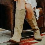 Load image into Gallery viewer, Women Embroidered Mid-Tube Cowgirl Boots Western Boots
