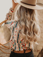 Load image into Gallery viewer, Vintage Ethnic Print Blouse
