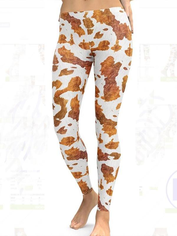 Western Cow Print Leggings