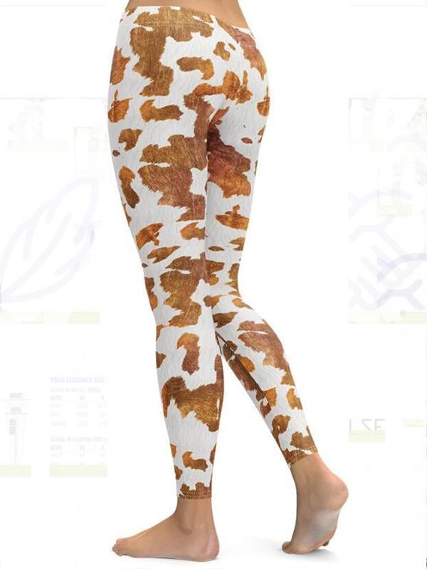 Western Cow Print Leggings