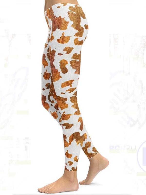 Western Cow Print Leggings