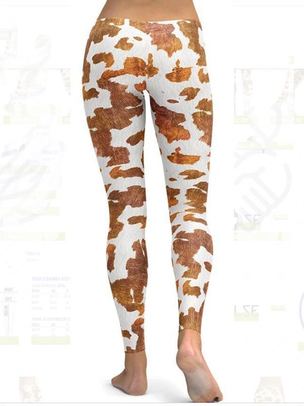 Western Cow Print Leggings