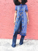 Load image into Gallery viewer, Ethnic Printed Short-sleeved Split Top
