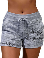 Load image into Gallery viewer, Faith Hope Love Casual Shorts

