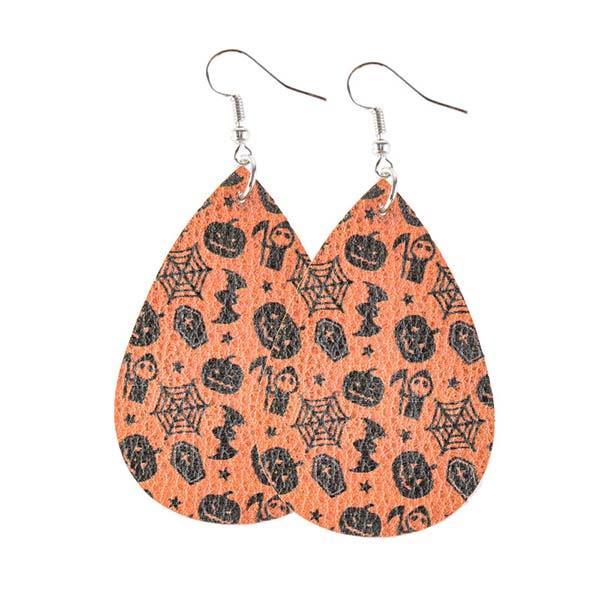 Halloween pattern drop earrings
