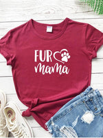 Load image into Gallery viewer, Casual loving dog paw T-shirt

