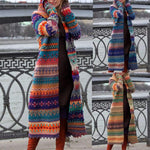 Load image into Gallery viewer, Women&#39;s Vintage Lace Stitching Printed Button Woolen Coat
