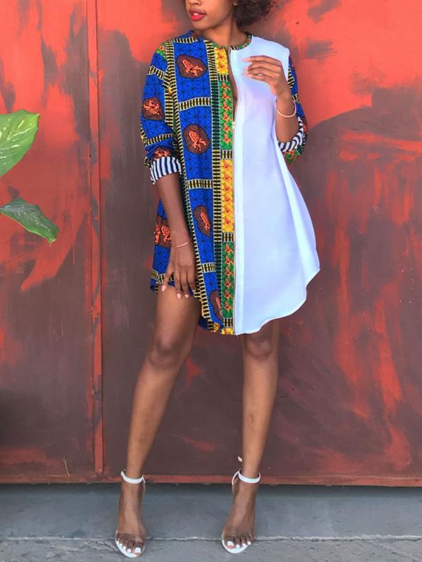 Fashion Print Shirt Dress