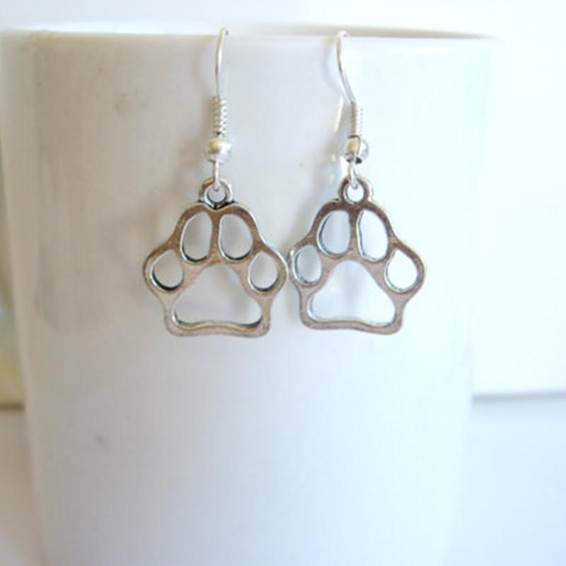 Ladies dog paw print earrings