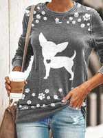 Load image into Gallery viewer, Cute dog paw print long sleeve sweatshirt
