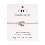 Load image into Gallery viewer, Ladies adjustable bracelet with DOG paw pattern

