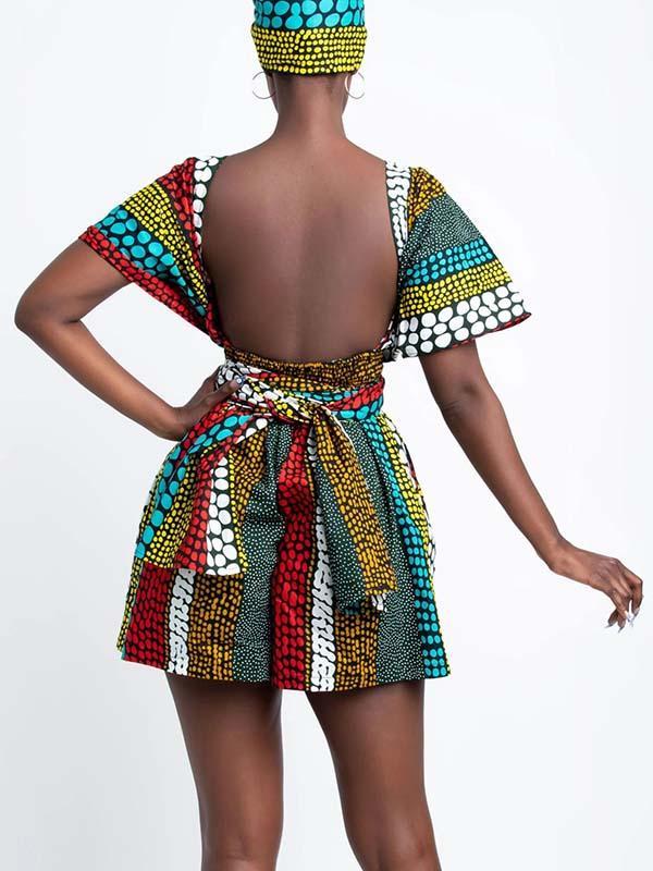 Women's printed DIY multi-wear jumpsuit