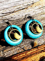 Load image into Gallery viewer, Bohemian Natural Turquoise Earrings Bird Nest Earrings
