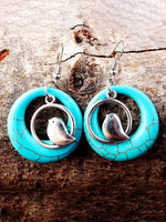 Load image into Gallery viewer, Bohemian Natural Turquoise Earrings Bird Nest Earrings
