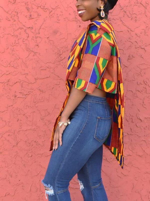 Women's fashion irregular sleeve top