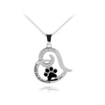 Load image into Gallery viewer, Love dog paw lettering &quot;Always in my heart&quot; necklace
