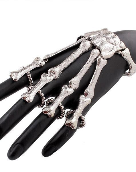 Halloween Skull Skeleton Hand Bracelet