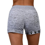 Load image into Gallery viewer, Women&#39;s Fist And Dog Paw Print Drawstring Stretchy Soft Shorts
