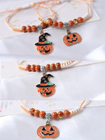 Load image into Gallery viewer, Halloween hand-woven pumpkin bracelet
