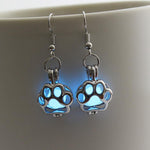 Load image into Gallery viewer, Personalized Hollow Multicolor Luminous Dog Paw Earrings
