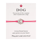 Load image into Gallery viewer, Ladies adjustable bracelet with DOG paw pattern
