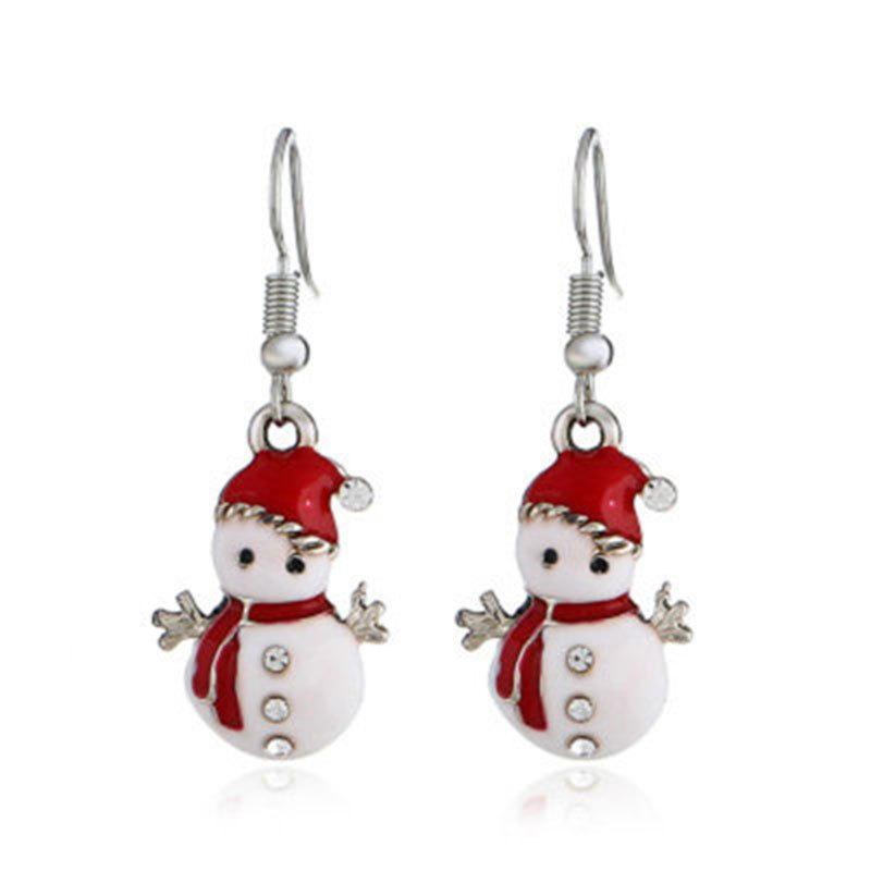 Christmas Snowman Earring Necklace
