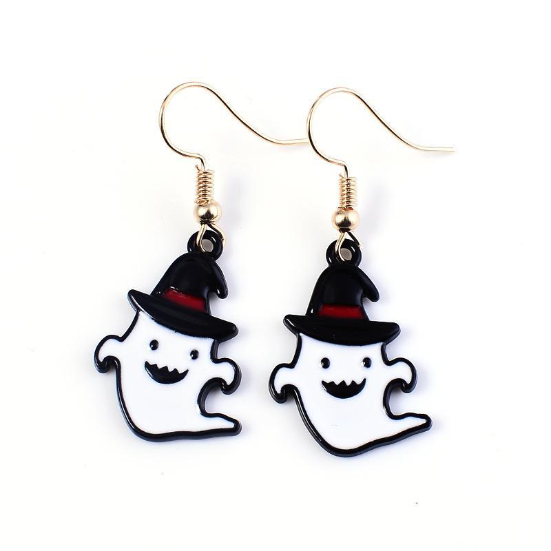 Women's Funny Hat Ghost Earrings