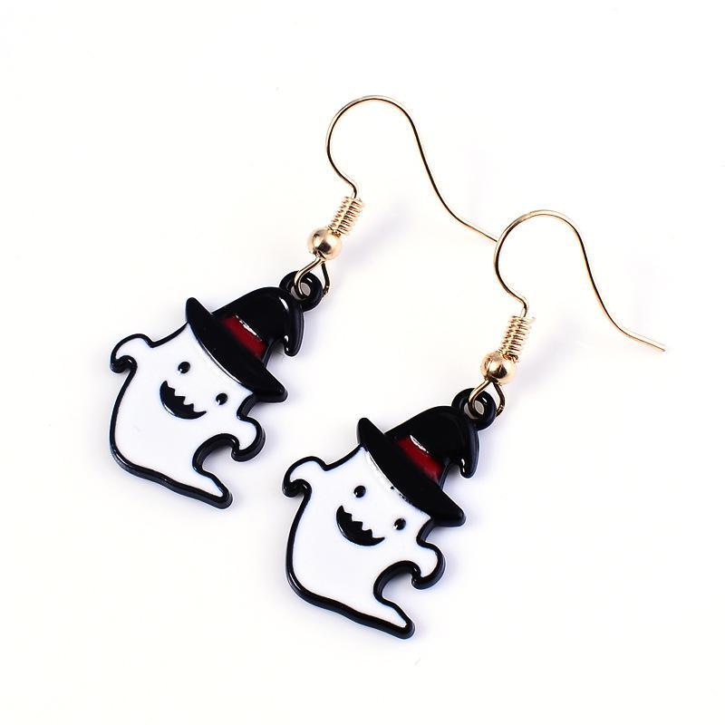 Women's Funny Hat Ghost Earrings