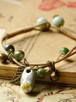 Load image into Gallery viewer, Women&#39;s hand-woven ethnic ceramic beads flower bracelet
