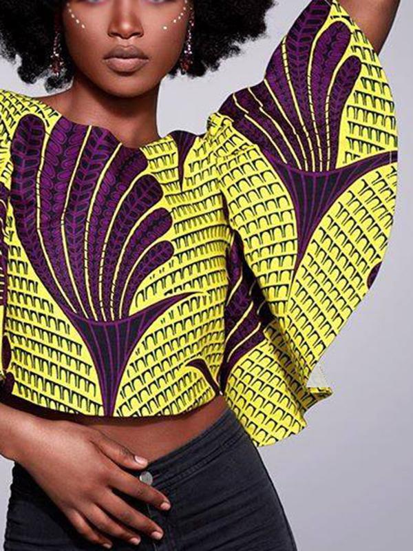 Sexy open back lotus sleeve top